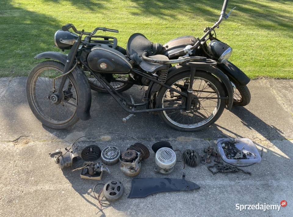 Adler M100 oldtimer zabytek setka nie Zundapp MZ uszkodzony Pabianice