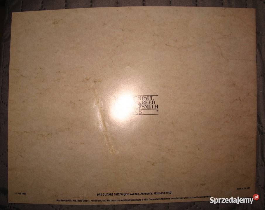 PRS Paul Reed Smith katalog gitar 1989 Kępice