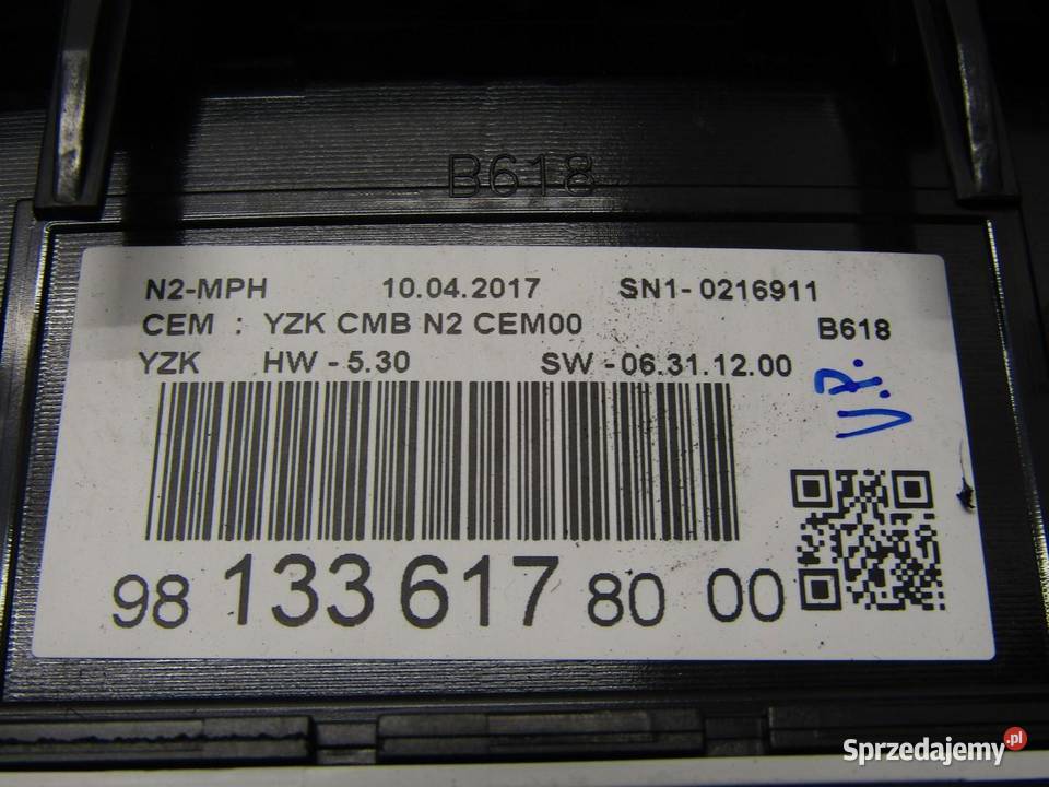 LICZNIK ZEGARY 12 VTI CITROEN C3 III 9813361780 sprzedam