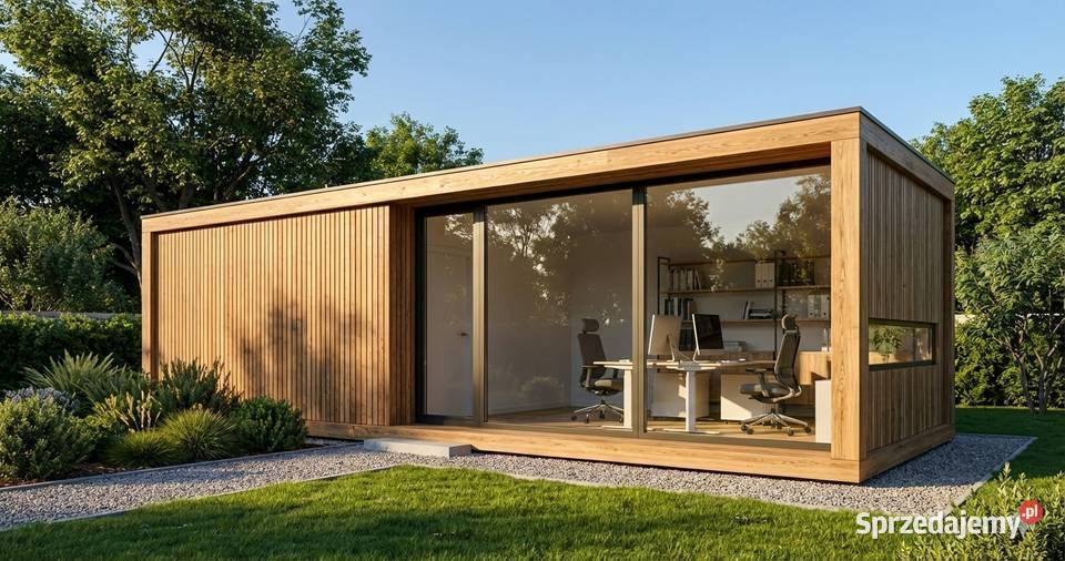 Nowoczesne Biuro drewniane 6x4 m