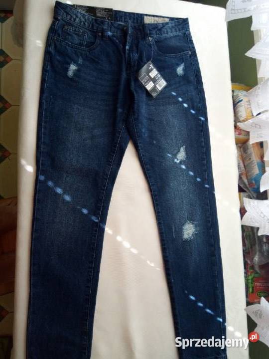 34XS Dżinsy z dziurami rurki spodnie jeansyNOWE Rozmiar 34(XS) Kraków