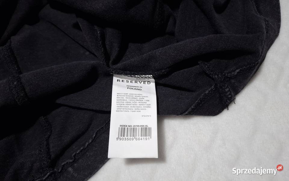 Koszulka krótki rękaw Tshirt Reserved XL czarna Czeladź sprzedam