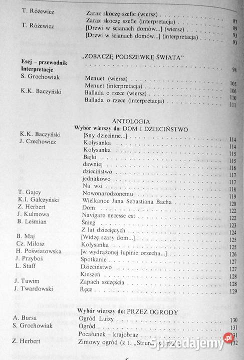 Szkolny przewodnik poezji XX w Antologie eseje Chełm