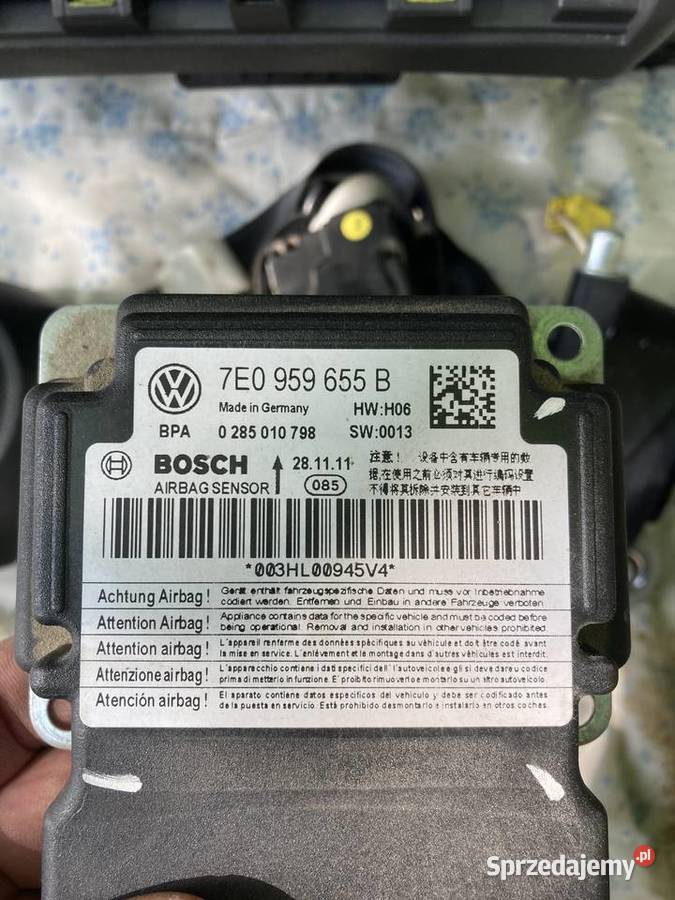 Vw caddy kpl deska konsola airbag sensor Wolsztyn