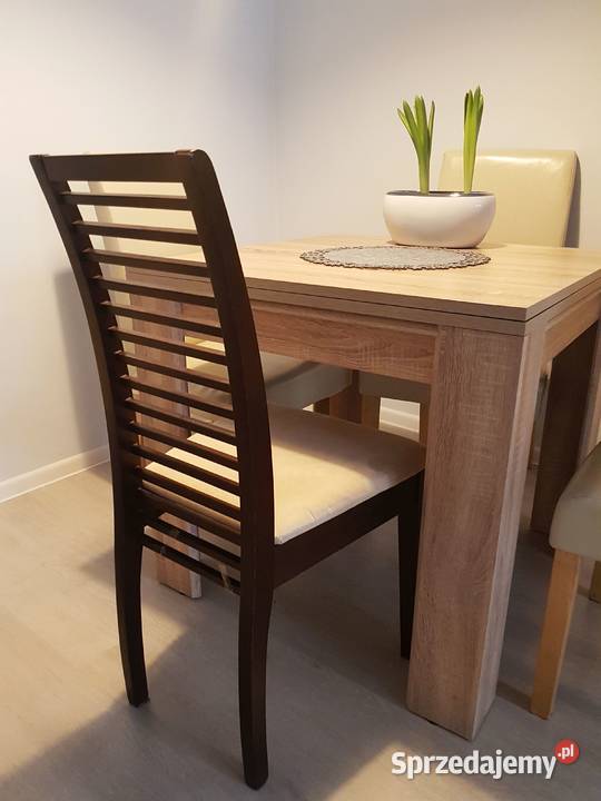 6 sztuk solidnych krzeseł drewnianych łódzkie