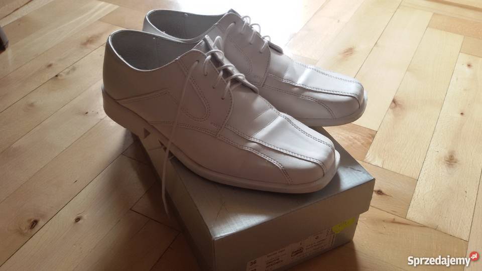 Białe buty komunijne chłopięce 36 24cm małopolskie Kraków