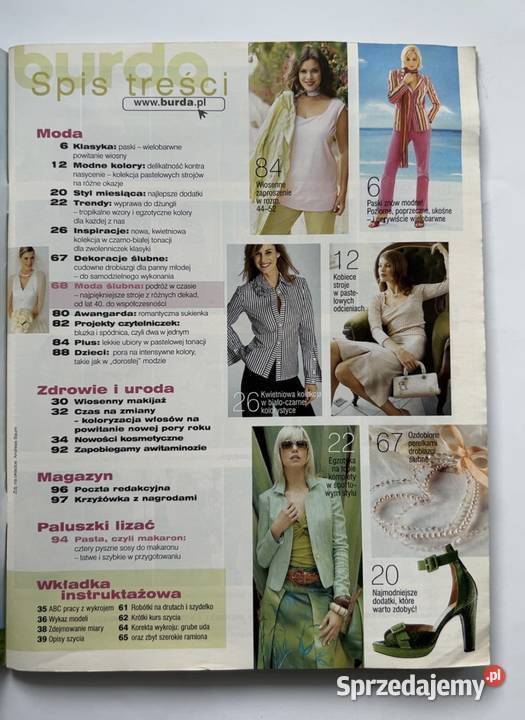 Magazyn Burda 42005 Moda Vintage Wykroje Warszawa