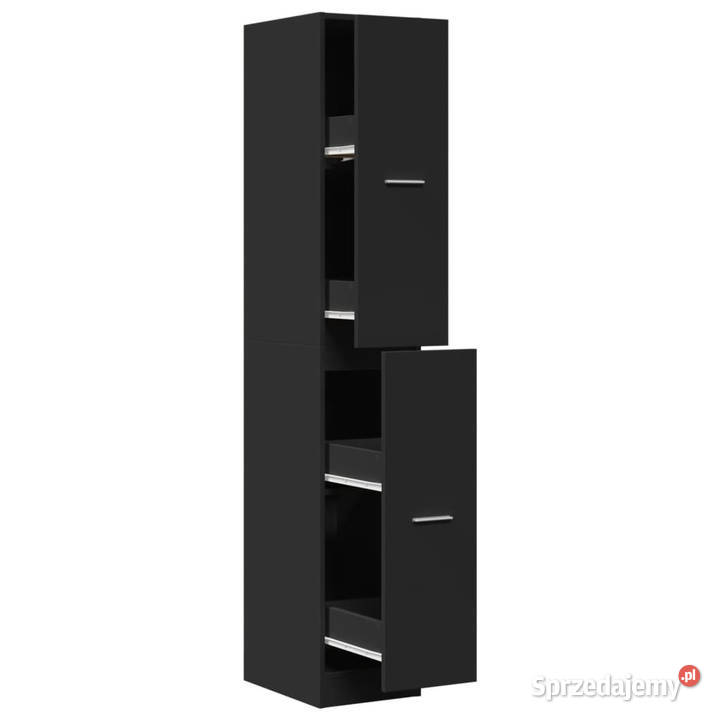 Szafka apteczna czarna 30x41x1745 materiał Warszawa