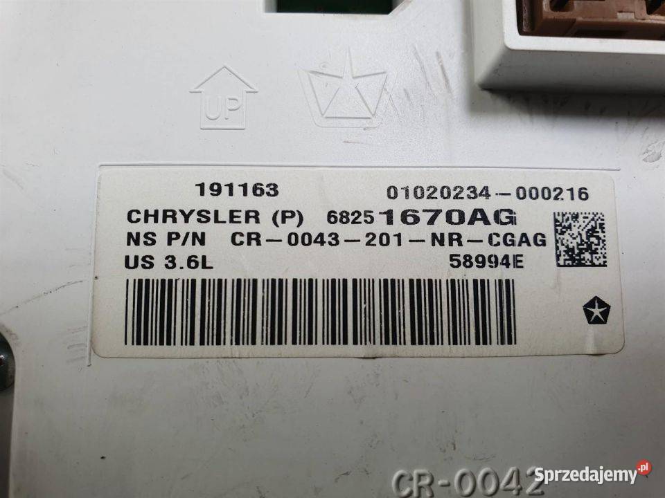 LICZNIK ZEGAR DODGE DURANGO III 68251670AG Lipno sprzedam