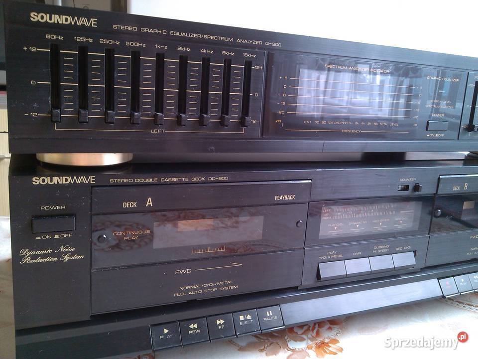 SOUNDWAVE Stereo Double Cassette Deck DD-900, odtwarzacz kas