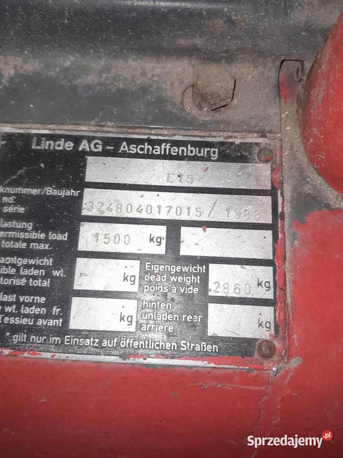 Wózek widłowy Linde E15 elektryczny Krosno Odrzańskie