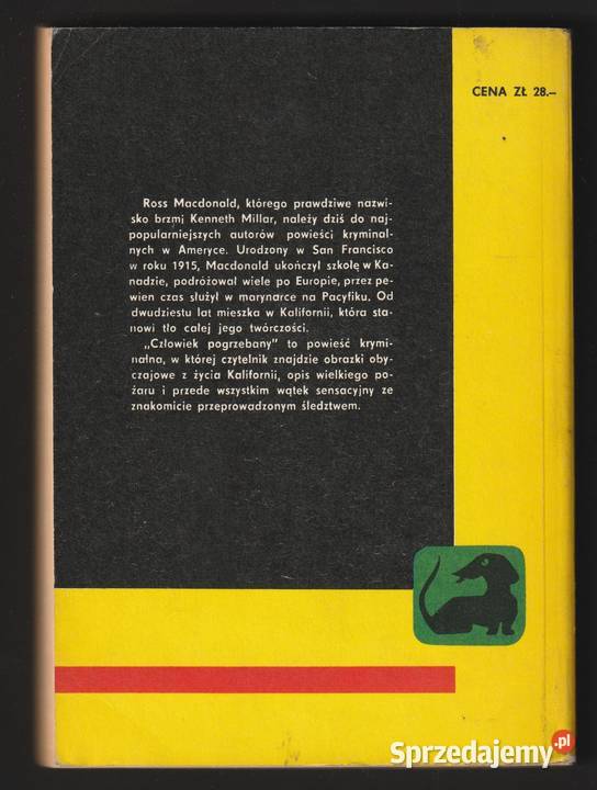 JAMNIK CZŁOWIEK POGRZEBANY ROSS MACDONALD 1975 Łódź