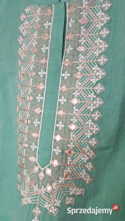 Nowa zielona tunika indyjska S 36 kameez kurta Szczecin