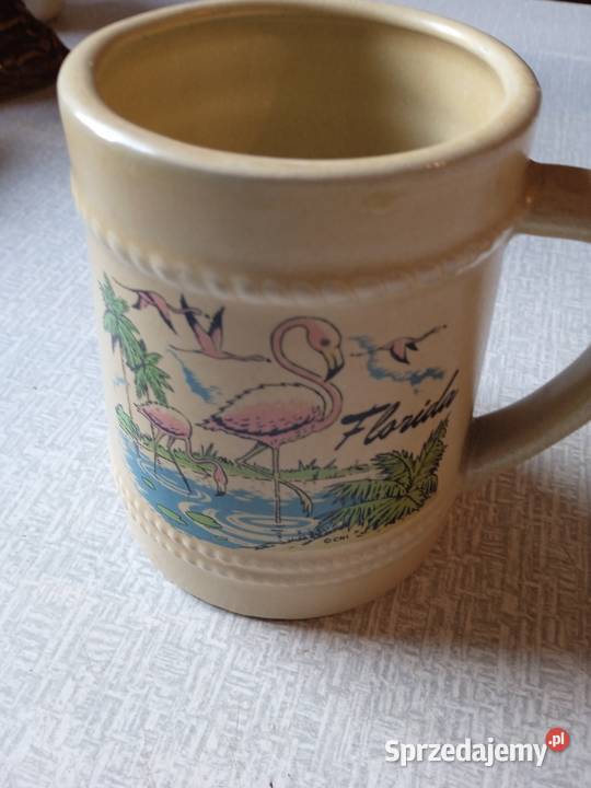 Ceramiczny malowany kufel Florida Birofilistyka Koźminek sprzedam