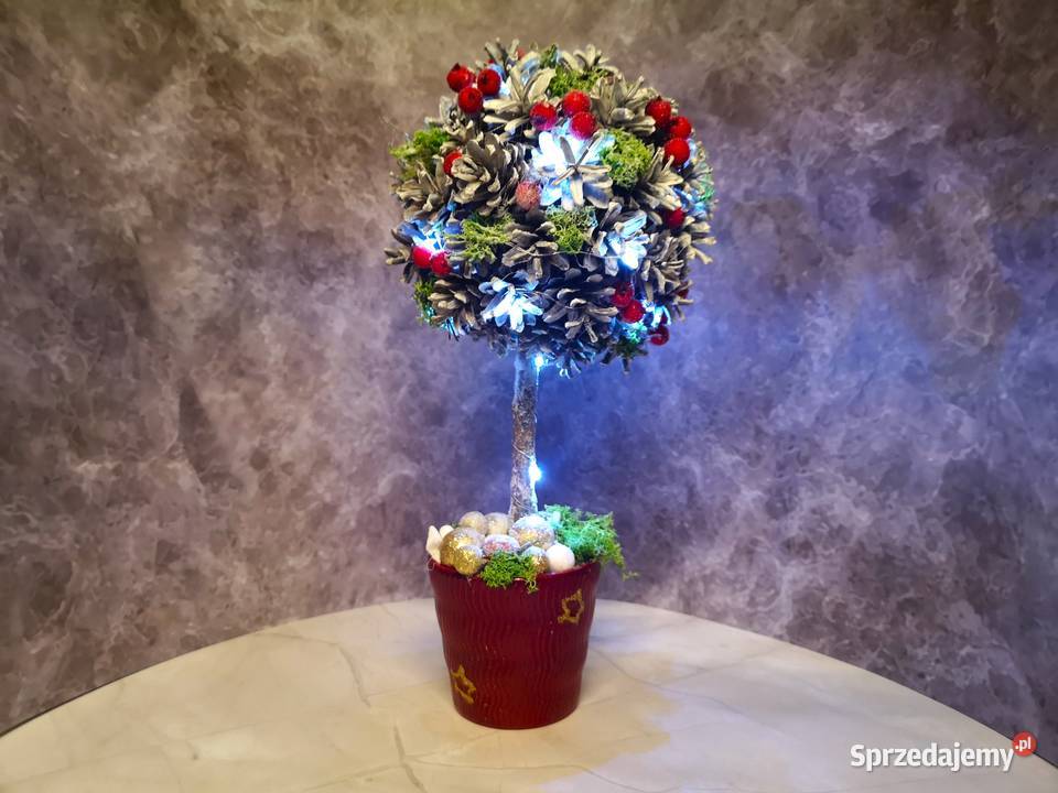 Ręcznie wykonany stroik świąteczny LED 35 Kielce