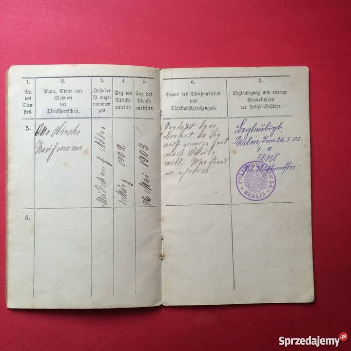 Kelinde Dienstbuch Szczecin