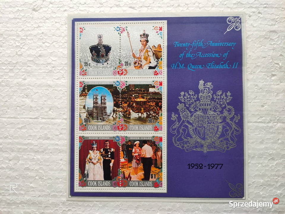 Znaczki Queen Elizabeth II 1977 Cook Islands Filatelistyka Kraków