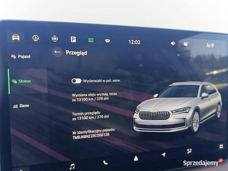 koda Superb 15 TSI mHEV LK DSG IV 2023 czujnik deszczu Tychy