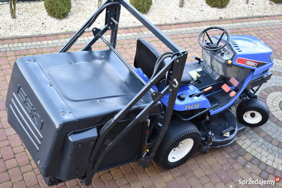 Traktorek kosiarka Iseki SXG19 górny wysyp kosza Kobiele Wielkie