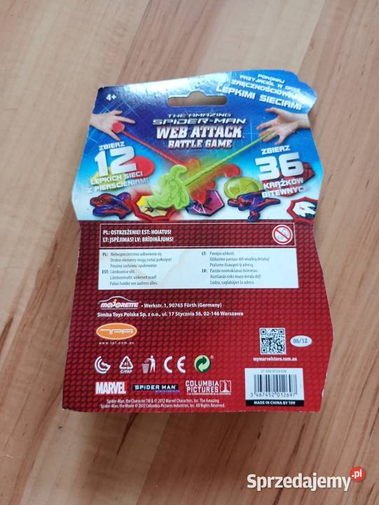 SpiderMan gra zręcznościowa z lepkimi sieciami Szczecin