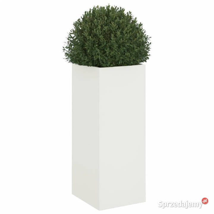 Donica biała 32x29x75 stal WM841572 mazowieckie Warszawa sprzedam