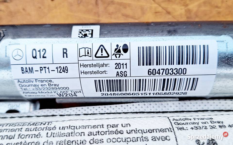 MERCEDES W204 SEDAN KURTYNA AIRBAG LEWA mazowieckie Radom