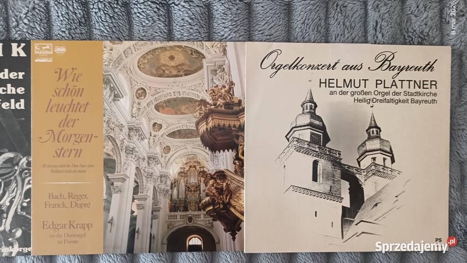 4 albumy winylowe z muzyką organową płyta winylowa