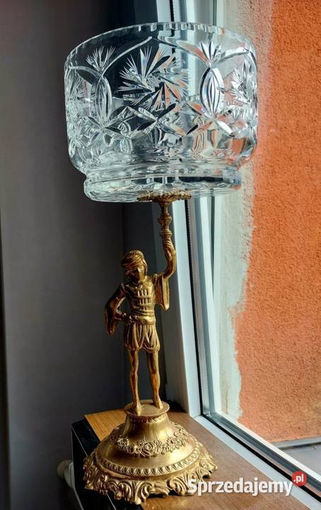 Piękna wielka patera kryształowa Antyki Wrocław