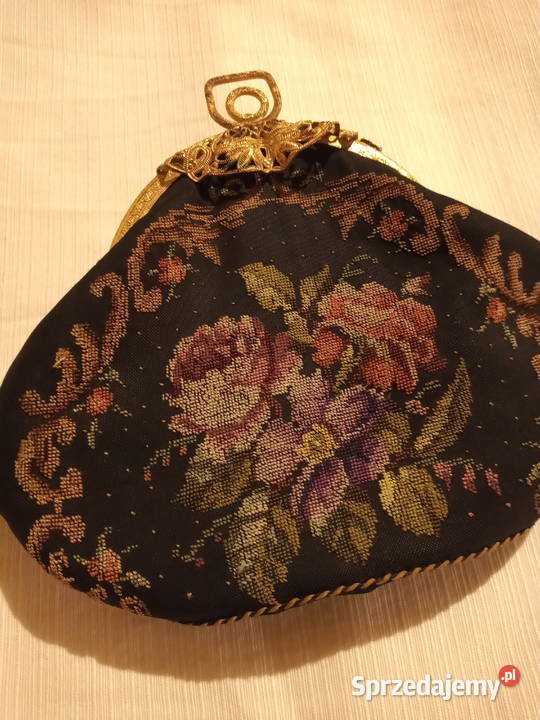 Stara haftowana torebka damska do ręki lubuskie