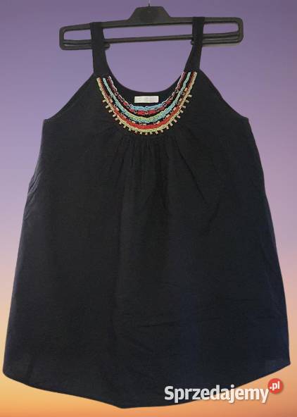 Czarny Damski Top Bez Rękawów W Stylu Boho Kudowa-Zdrój sprzedam