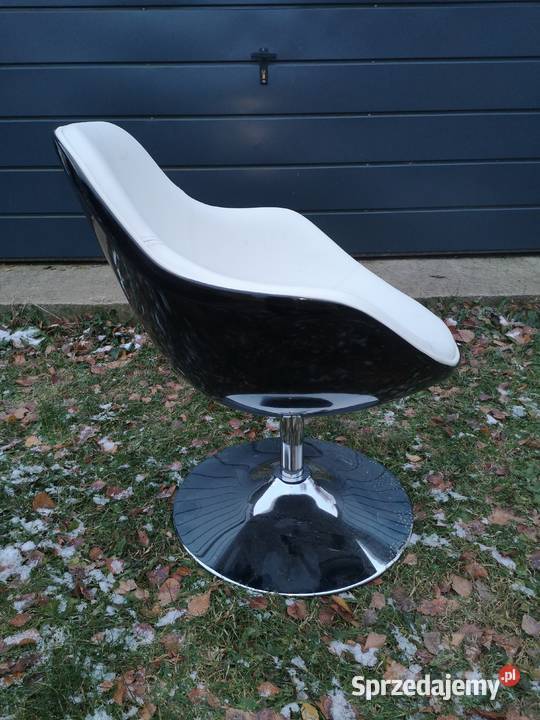 Fotel Obrotowy BiałyCzarny łódzkie Aleksandrów Łódzki