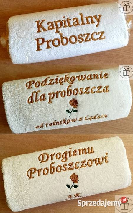Prezent KSIĘDZA podziękowanie urodziny RĘCZNIK z Toruń sprzedam