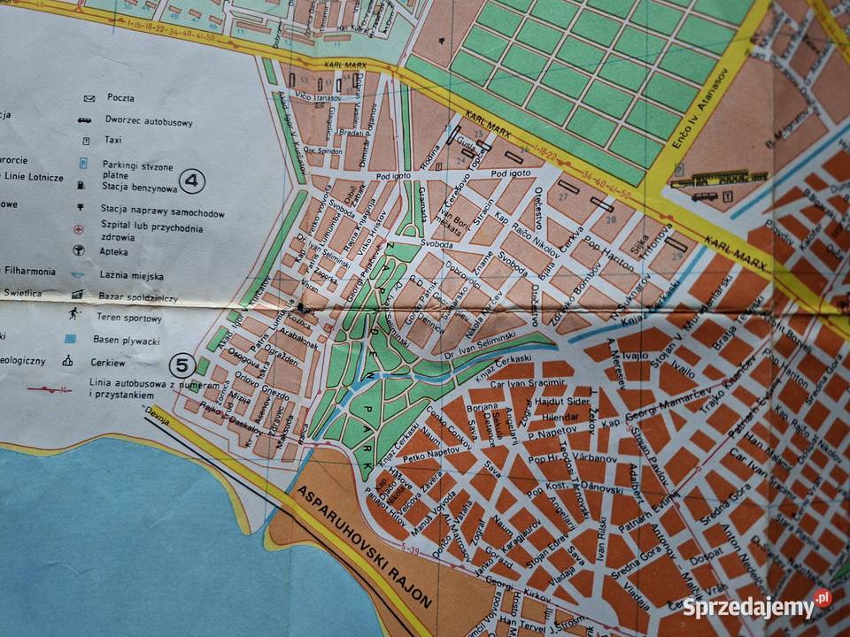 Bułgaria Warna Varna plan miasta Kraków