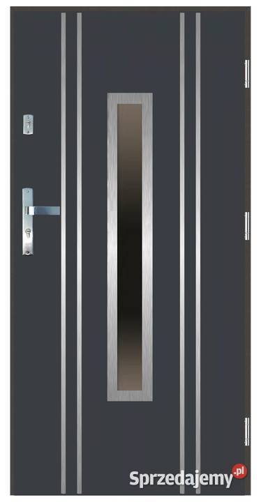 Drzwi wejściowe do domu GI11 INOX Antracyt 90 mazowieckie