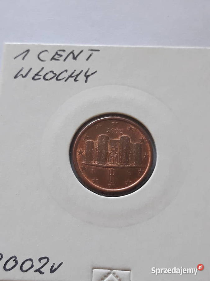 1 Eurocent Włochy 2002 r Numizmatyka Numizmatyka