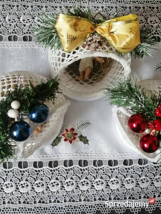Stroik świąteczny szydelkowy Ozdoby świąteczne