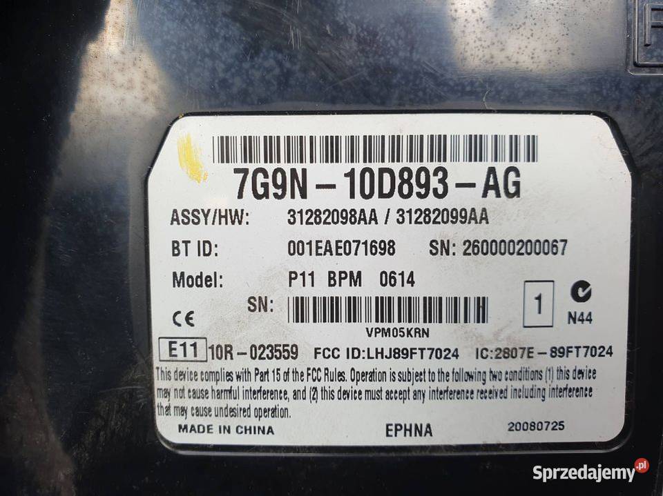 MODUŁ JAGUAR XF 7G9N10D893AG Lipno