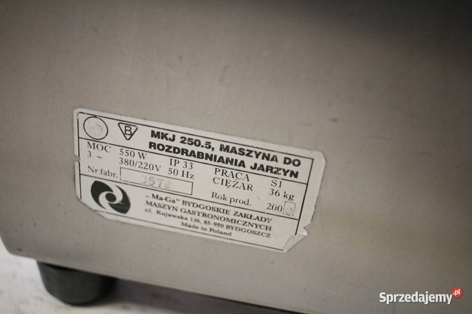 Szatkownica elektryczna do warzyw komplet tarcz