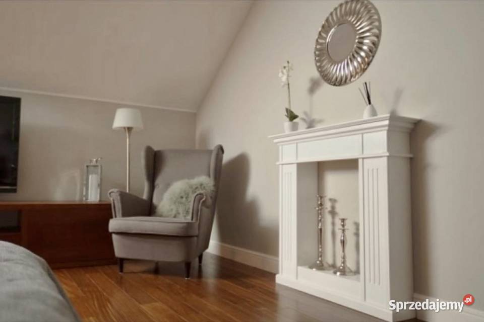 Portal kominkowy drewniana atrapa kominka eko Warszawa