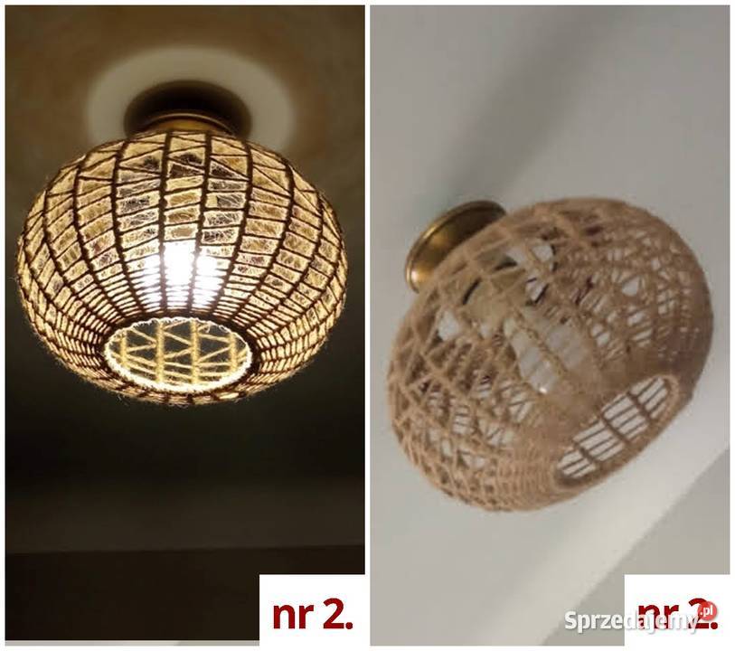 Abażur klosz z makramy makrama boho własnoręczne Siedlce