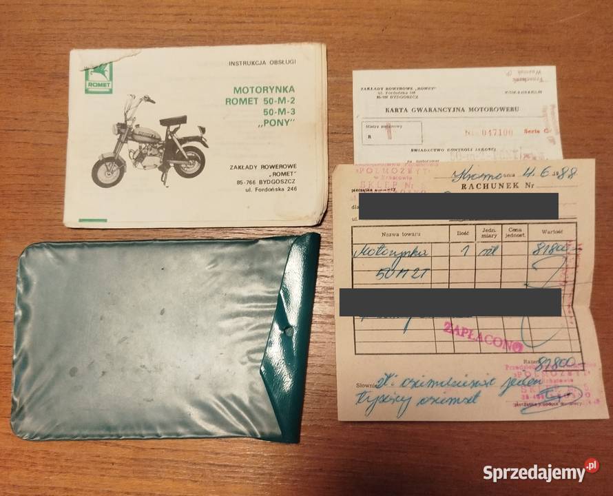 Motorynka Romet Pony 50 M2 lubelskie Wąwolnica