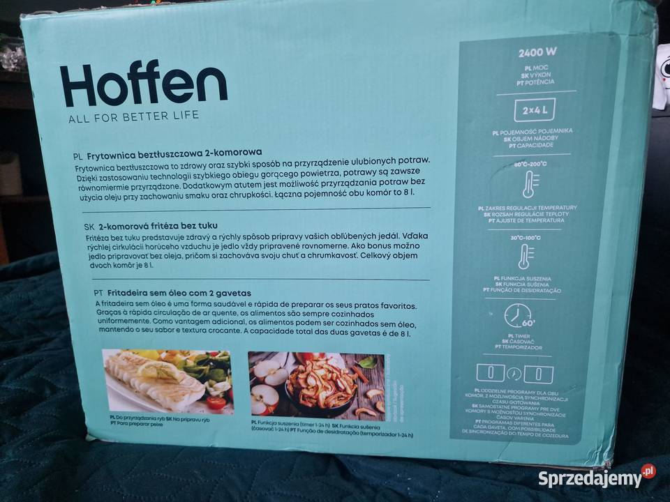 NOWY Air fryer HOFFEN dwukomorowy sprzedam