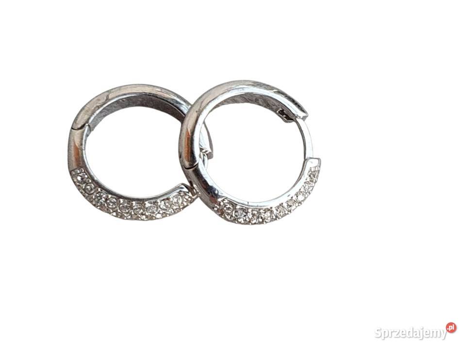 Stare kolczyki z cyrkoniami stal chirurgiczna Pozostałe Cieszyn sprzedam