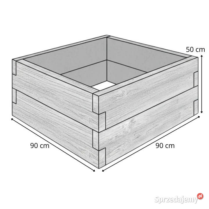 Warzywnik betonowy 90x90x50 grządka podwyższona Wrocław sprzedam