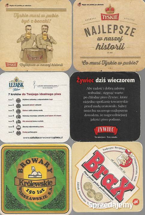 Podstawki pod piwo 4 Puławy sprzedam
