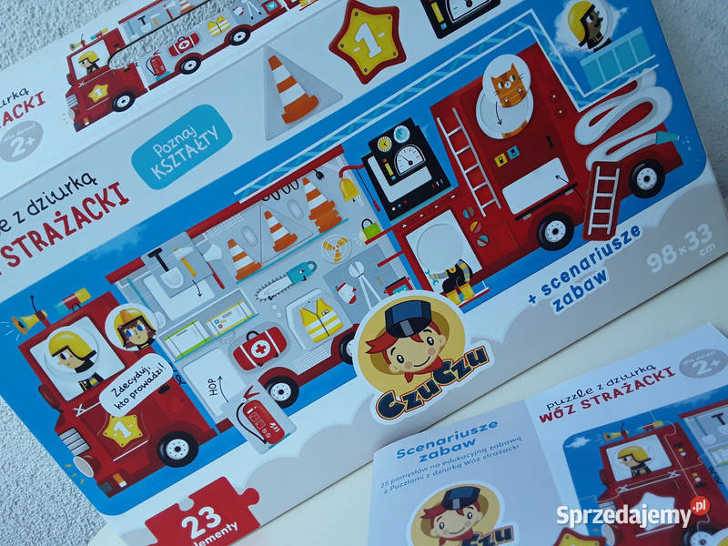 Puzzle dzieci 2 Wóz strażacki 23 elementy mazowieckie Warszawa