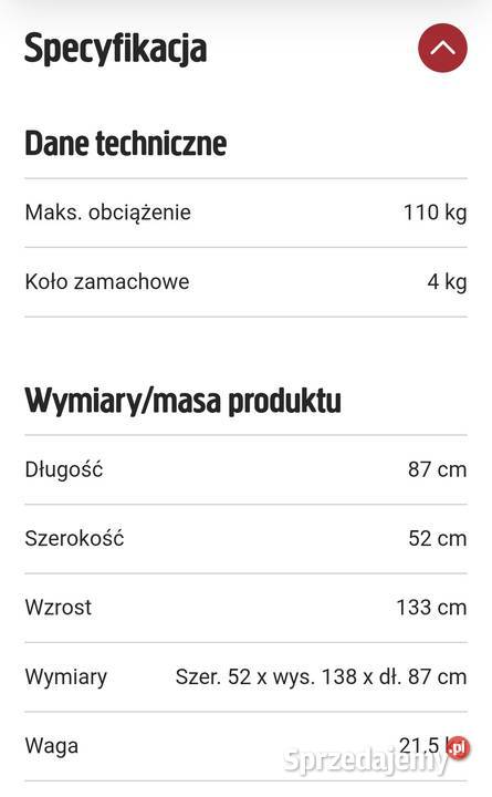 Rower stacjonarny kayoba