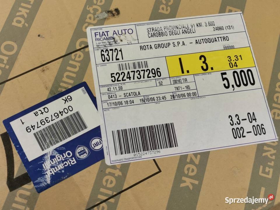 CHŁODNICA WODY FIAT PUNTO 19 D 19992012 NOWA