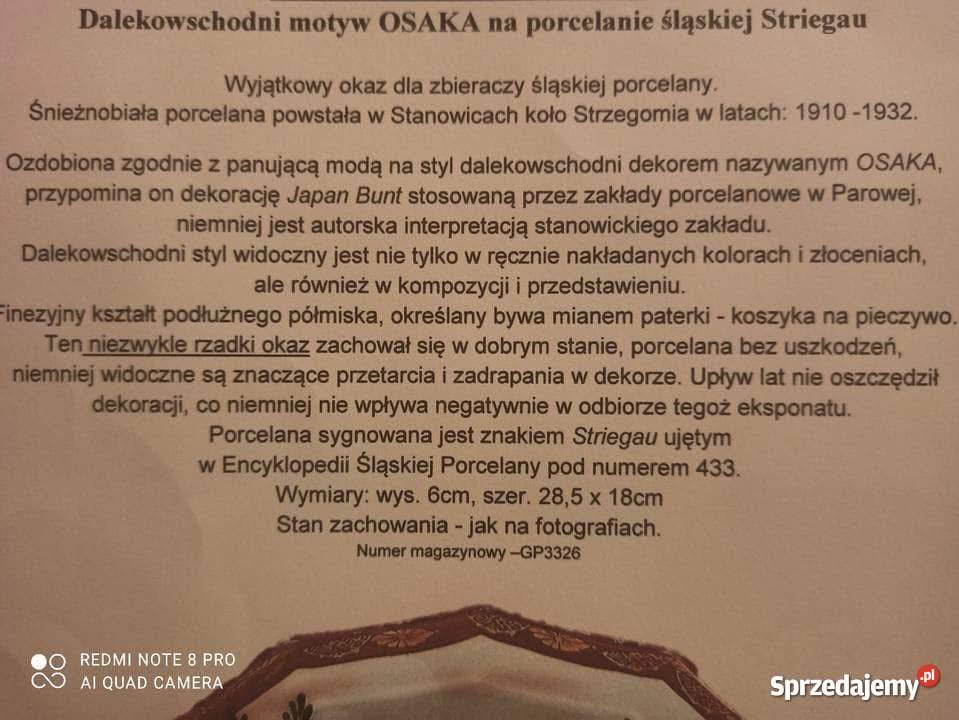 Talerz ze śląskiej przedwojennej fabryki