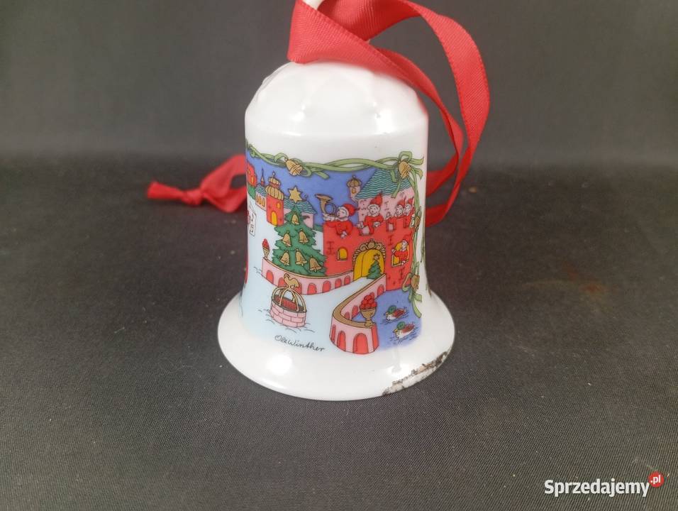 Porcelanowy dzwonek świąteczny Hutschenreuther Zielona Góra